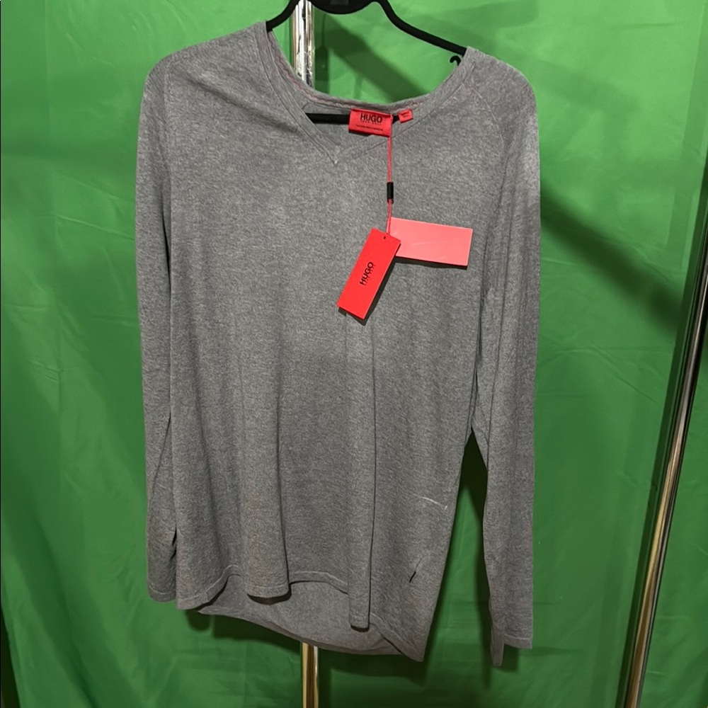 Hugo Boss Gray Knit Top